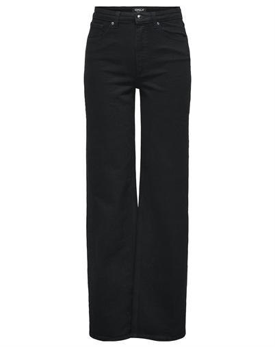 Only - OnlJuicy HW Wide Denim Jeans - Black Denim